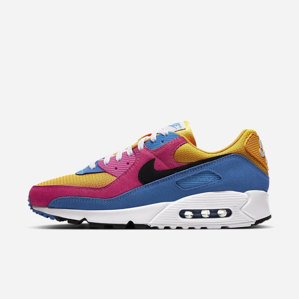 Sneakers Nike Air Max 90 Doré 1270-368 University Gold/Battle Blue/White/Black Homme | QLK-67403733